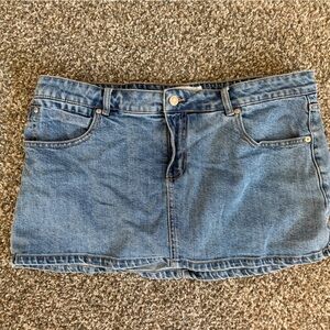 Garage Blue Denim Mini Skirt